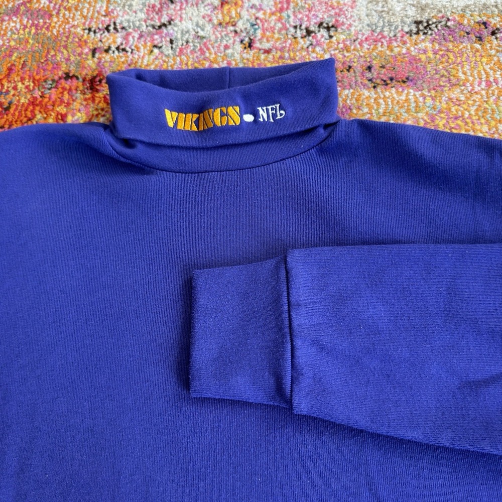 Vintage 90s Majestic Minnesota Vikings Turtleneck Shirt Mens XL NFL Made USA